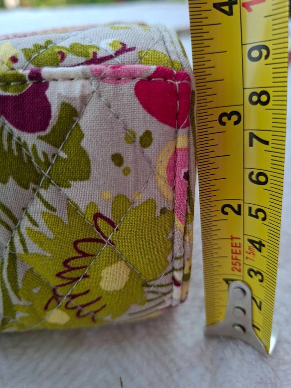 Vera Bradley Quilted Cotton Make Me Blush Floral Shoulder Bag - Picture 13 of 14